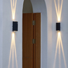 Applique murale décorative extérieure étanche spot carré couloir couloir extérieur trois faisceaux projecteur porte lumière de jardin