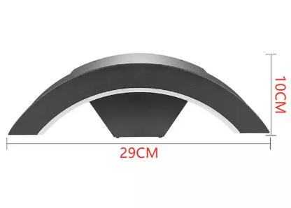 Applique murale extérieure LED Lampe de cour en forme d'éventail 18W Applique murale étanche Éclairage LED Applique murale en aluminium Appliques extérieures