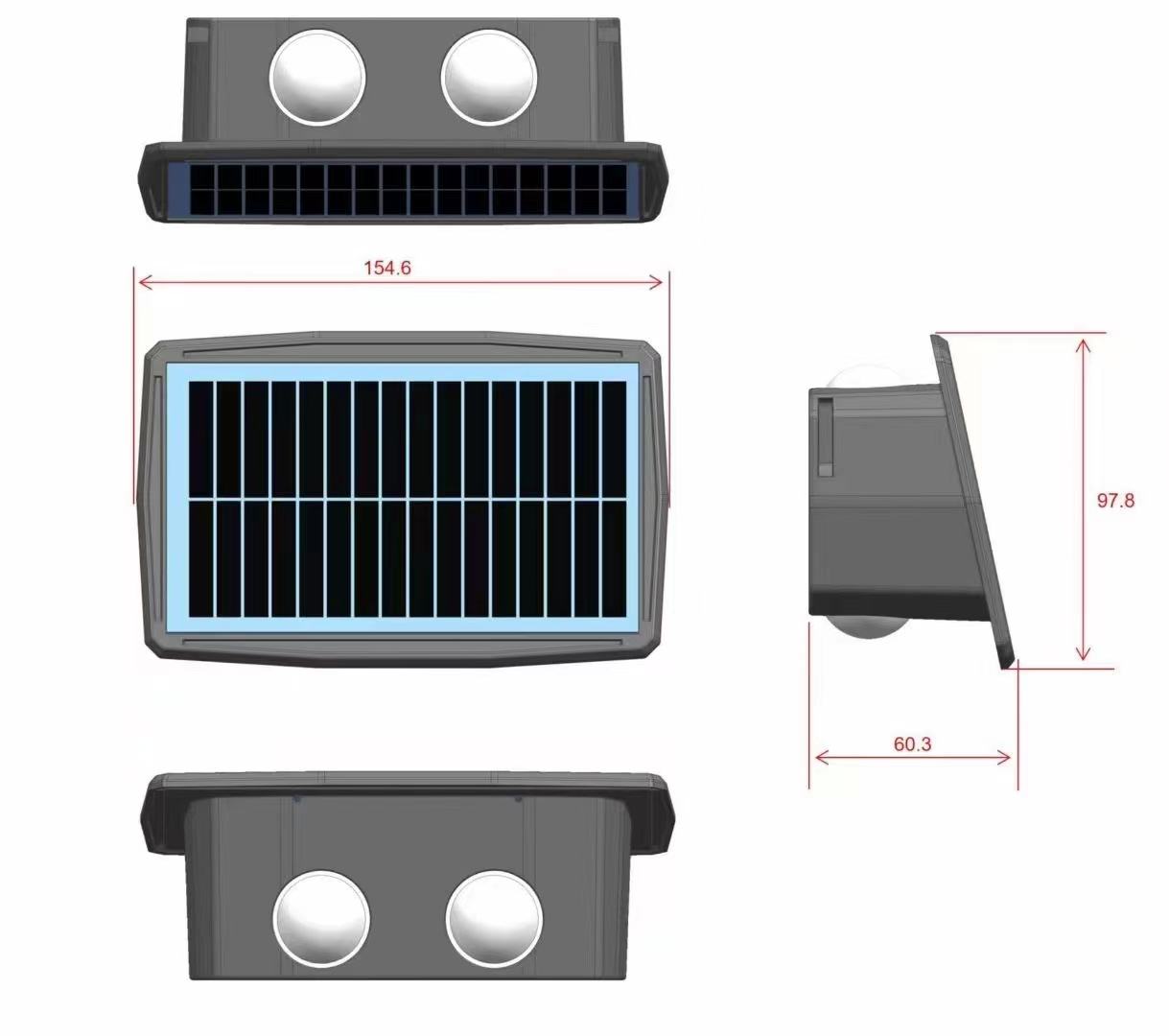 Projecteur solaire Foco Lampe à LED Appareils d'éclairage solaires étanches Lampes d'inondation Mur Jardin Lampes solaires extérieures