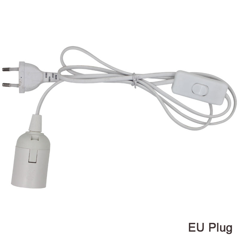 Prise EU e27 cordon d'alimentation support de lampe avec prise EU interrupteur marche/arrêt VDE OEM 2.5A 250V meilleur prix qualité pour suspension