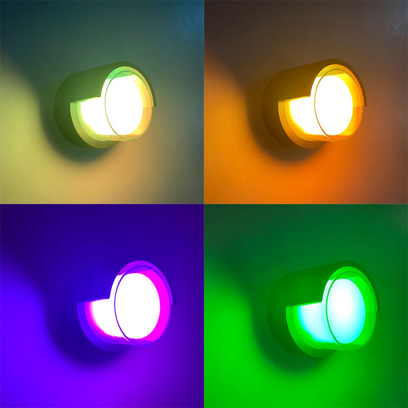 Nouveau 5W bon acrylique étanche Led Wandlamp éclairage extérieur applique murale Rgb avec télécommande