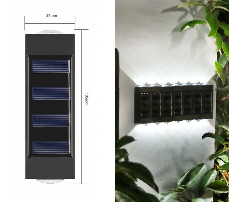Lumière Led solaire extérieure étanche balcon lumières solaires pour cour rue paysage jardin décor lampe extérieure solaire applique murale