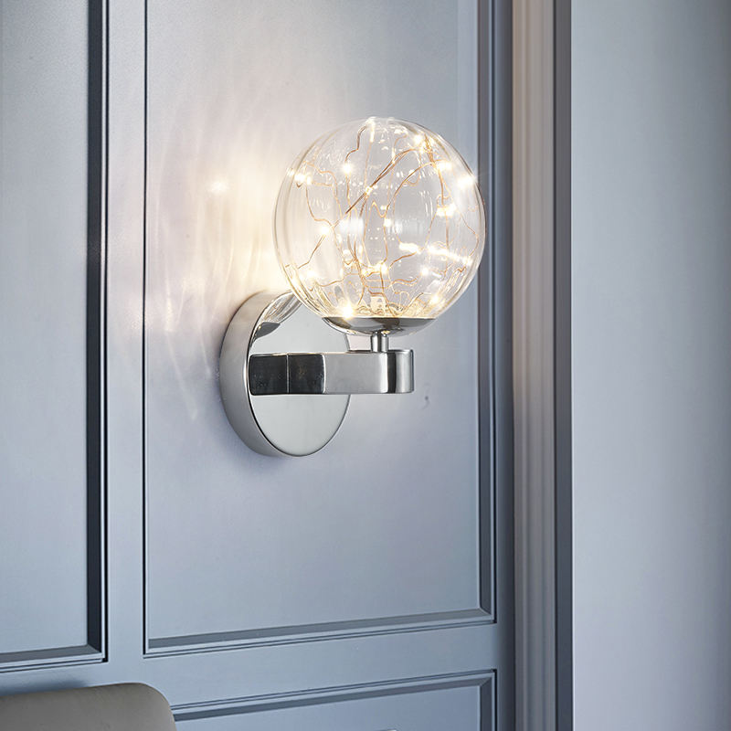 6W petite applique murale étoilée en fer forgé à vente chaude pour une utilisation en intérieur