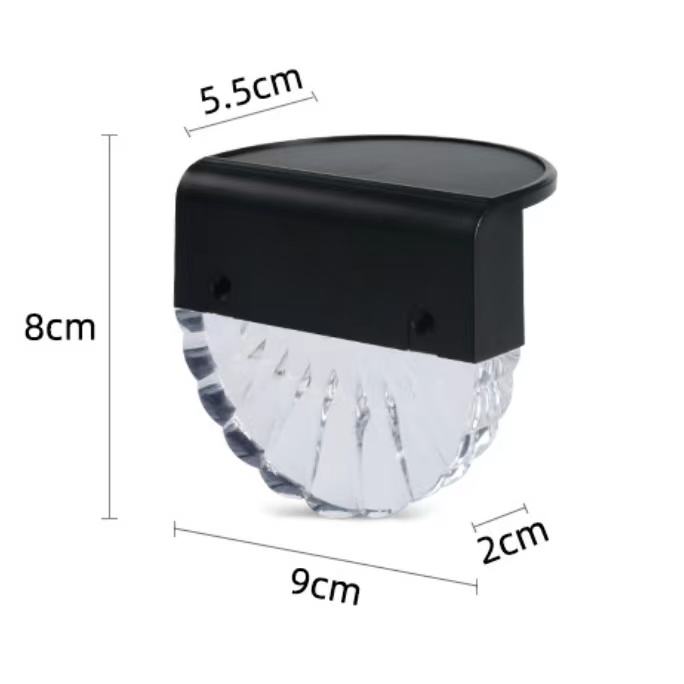 Lumière chaude + couleur RVB LED lampe solaire chemin escalier énergie solaire balcon lumière extérieure jardin lumières lumière solaire lampe solaire