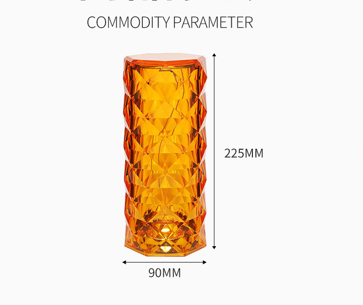 1W nouveau produit intérieur cristal lampe de Table chambre tactile petite veilleuse Rose couleur changeante paysage lumière atmosphère lumière