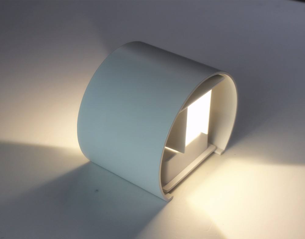 Conception de demi-cercle étanche led applique murale 6W éclairage extérieur avec luminaires à prix direct d'usine appliques lampe