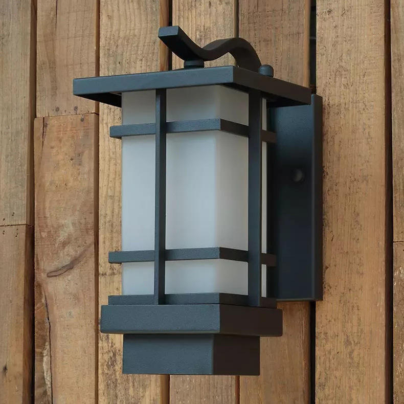 Nouvelle applique extérieure chinoise simple moderne créatif cour lampe couloir étanche mur extérieur balcon applique fabrication