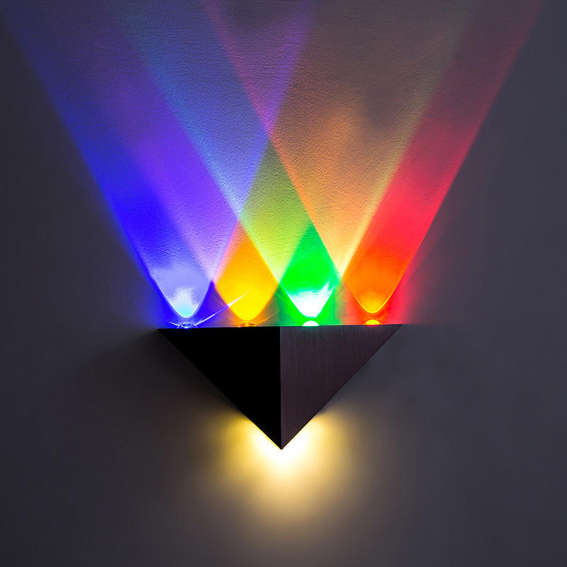 Hagood nouveau 5W triangle décoratif led applique murale AC85-265V éclairage intérieur scandinave fantaisie Simple moderne vintage