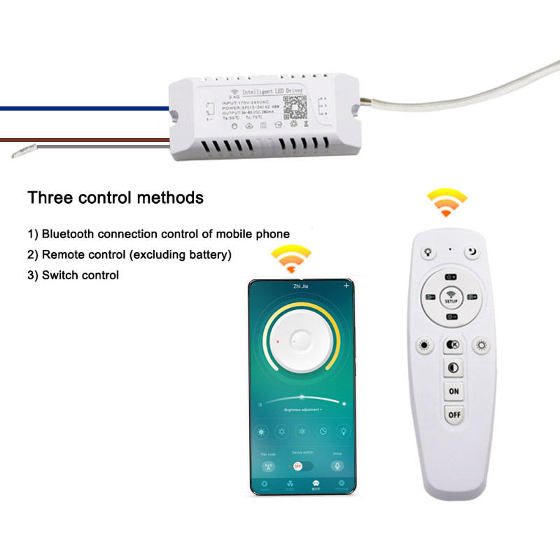 Contrôleur APP LED driver 2.4G transformateur LED intelligent à distance (20-40W) X2 (40-60W) X2 pour lustre à couleur variable dimmable