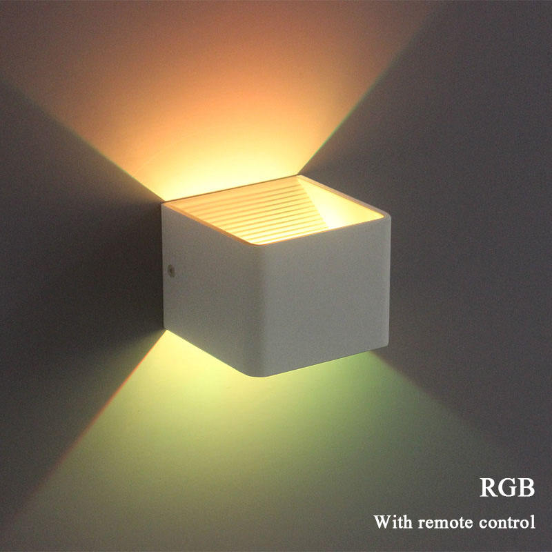 Cube CoB 6W LED haut et bas applique murale AC85-265V chambre chevet Cube applique intérieure en aluminium décoration éclairage produits