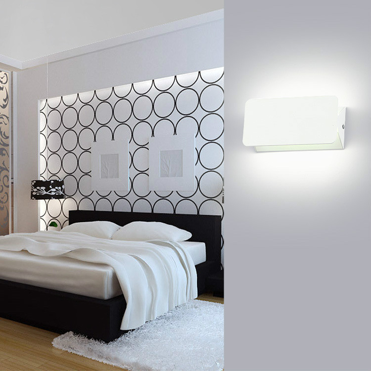 Moderne minimaliste rectangle forme LED appliques style nordique intérieur appliques salon lumières AC85-265V éclairage Simple