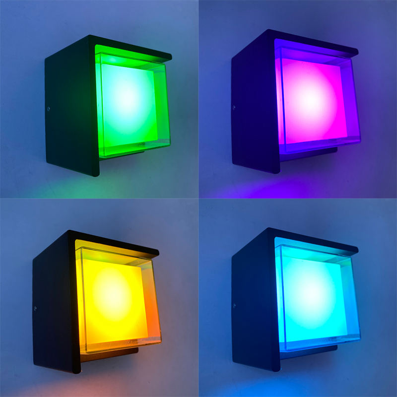 Intérieur moderne 5W LED applique murale acrylique carré noir salon couloir escalier décoration de la maison mur