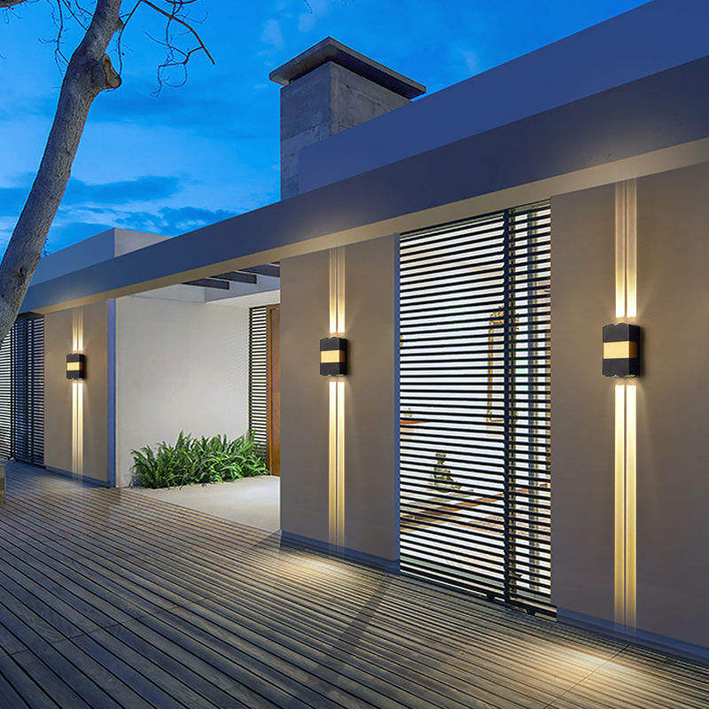 LED Wandleuchte Simple Double Tête Lampara De Luz Pared Extérieur Wandlamp Aplique Para Pared Intérieur Mur Support Lumière