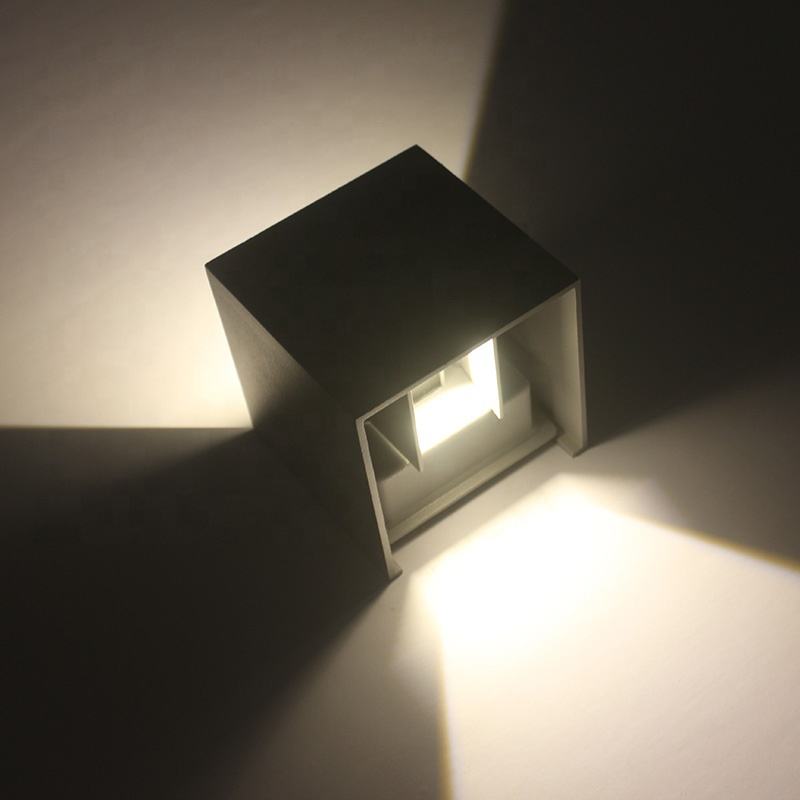 Style industriel AC85-265V Étanche IP65 Faisceau Réglable En Aluminium Extérieur LED Cube Étanche Applique Murale