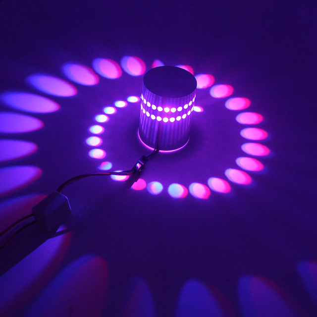 Spiral Hole RGB LED Applique Murale pour Intérieur Maison Décorer Fantaisie Veilleuses Plafonnier Loft Vogue Meubles