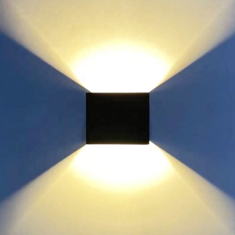 Style industriel 12W AC85-265V étanche IP65 faisceau réglable en aluminium extérieur LED Cube applique murale étanche