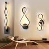 Intérieur Intérieur 22W Muziek LED Wandlamp Op en neer Aluminium Versieren Wandkandelaar Boerderij Wandlamp Slaapkamer Creatief