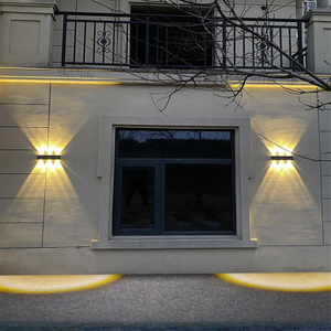 Nouveau extérieur étanche lumière solaire maison jardin villa mur extérieur projecteur super lumineux applique murale lumière décorative lavage mural