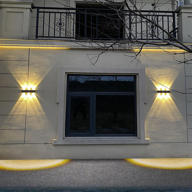 Nouveau extérieur étanche lumière solaire maison jardin villa mur extérieur projecteur super lumineux applique murale lumière décorative lavage mural