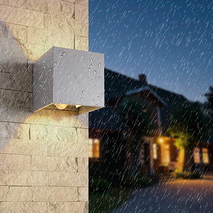 Lampe de mur d'angle réglable imperméable à l'eau de Cube de lumière LED moderne et applique murale extérieure avec prix d'usine de haute qualité