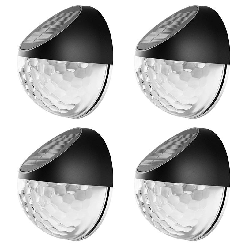 LED lampes solaires capteur de contrôle de la lumière extérieure décoration de jardin clôture solaire applique demi-cercle énergie étanche lampadaires