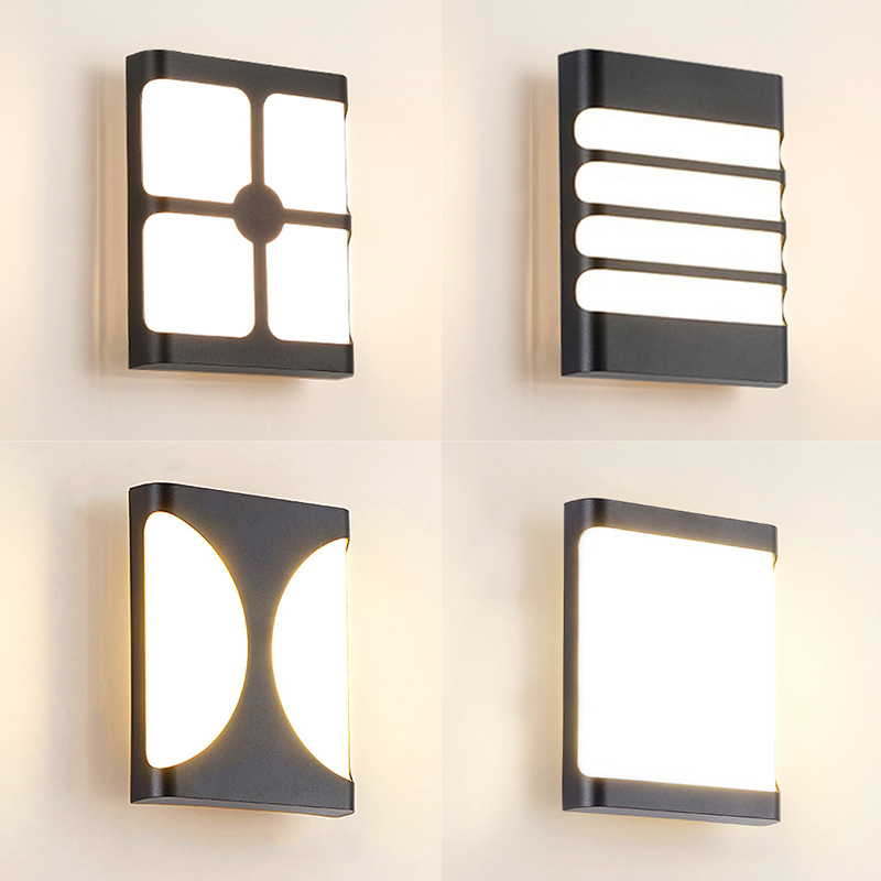 Applique murale extérieure étanche Simple Led jardin allée lumière porte extérieure tête lumière mur extérieur balcon étanche à l'humidité Patio