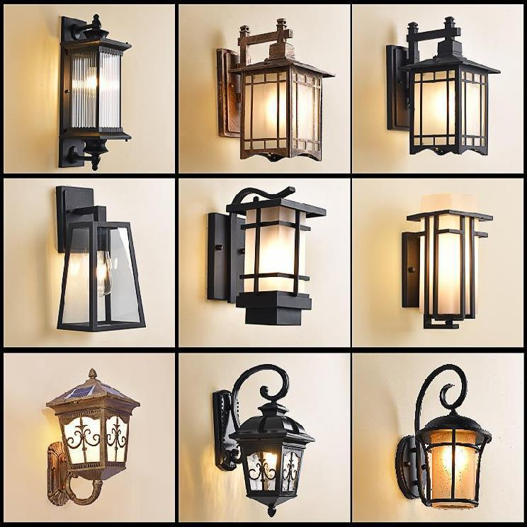 Applique murale extérieure solaire Draadloze Wandlamp lumière de jardin étanche nouvelle porte de mur extérieur de balcon de Style chinois de Style japonais