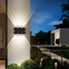 Moderne étanche extérieur 12W LED applique murale IP65 aluminium haut et bas applique murale jardin porche applique décoration lumière 110V 220V
