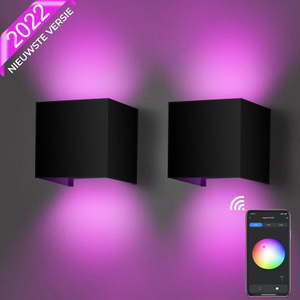 Applique murale extérieure intelligente extérieure à intensité variable applique murale rvb étanche IP65 lampe d'extérieur à faisceau lumineux réglable