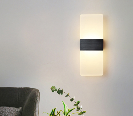 6W Acrylique Applique Murale Intérieure Applique Acrylique Led Rgb Avec BOM / Service à Guichet LED Applique Murale Marque Laser Personnalisée Lampe Acrylique Personnalisée Marchandises