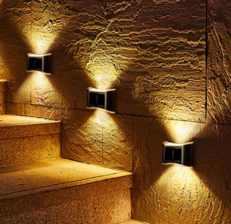 6LED lampe solaire IP65 étanche lampe extérieure cour applique murale pour jardin Villa décoration