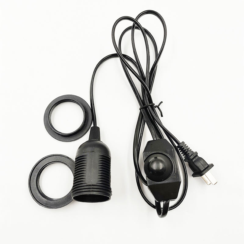 110V 220V 301 gradateur interrupteur à intensité variable E26 double anneau prise de fil électrique interrupteur et fil pour lumière LED