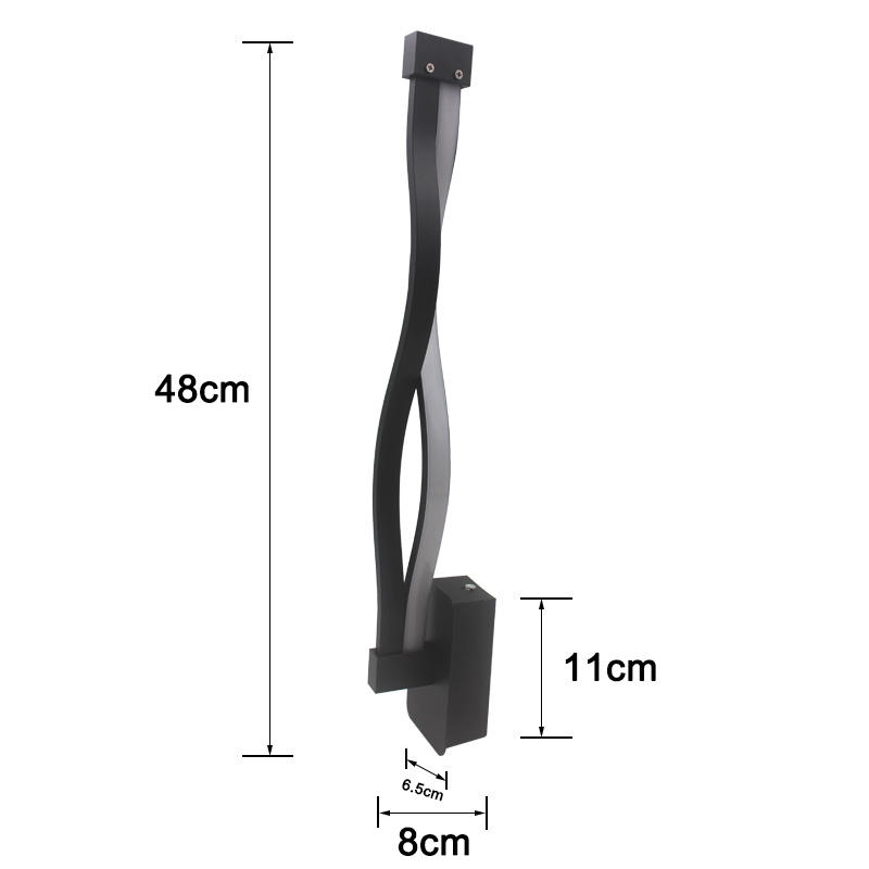 24W 2.4G gradation en continu appliques murales ajustées en continu avec télécommande escalier lampe couloir éclairage applique murale intérieure