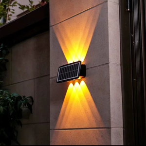 6LED applique murale solaire extérieure étanche LED appliques murales pour cour rue paysage jardin décor lampe solaire applique murale extérieure
