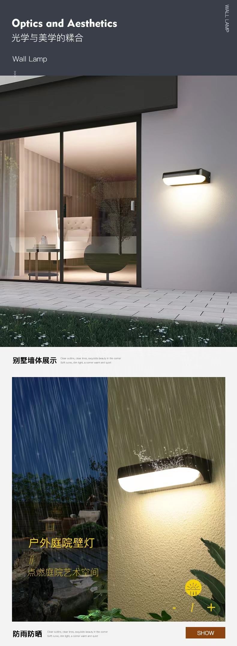 Applique murale Led en aluminium extérieur IP65 étanche vers le bas applique murale pour la maison escalier chambre chevet salle de bain couloir éclairage