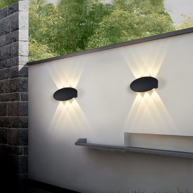 Nouvelle usine en gros IP65 aluminium étanche extérieur haut et bas led appliques murales pour la maison 