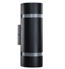 Applique murale moderne noire étanche à l'eau en aluminium applique murale extérieure 2 lumières AC85-265 lampe haut et bas