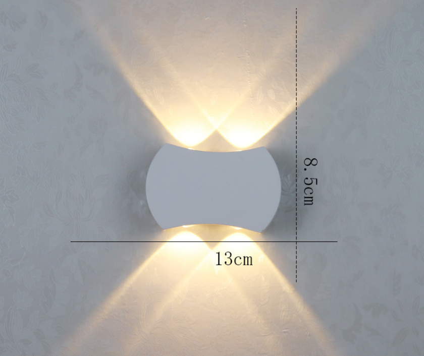 4W moderne minimaliste extérieur intérieur hôtel allée couloir porte cour escalier porche LED étanche lune applique murale