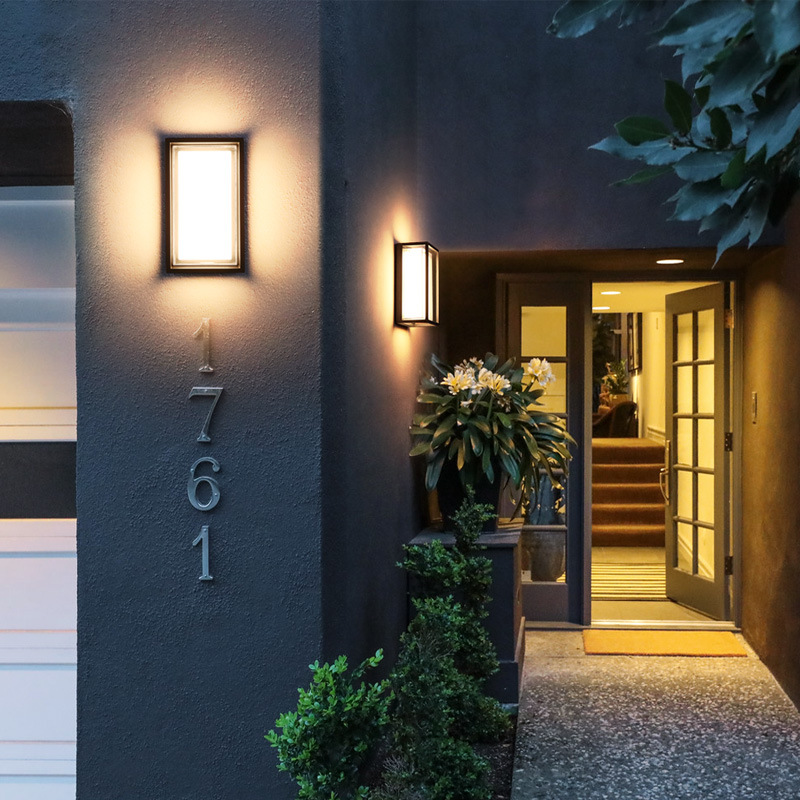 Acrylique moderne minimaliste LED applique murale étanche IP65 9W intérieur extérieur LED applique murale pour jardin éclairage de rue abstrait
