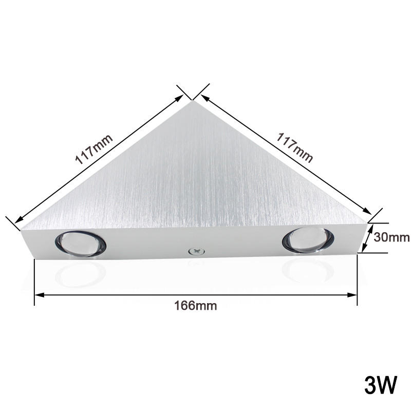 3W9W Moderne Triangle Intérieur Applique Murale LED En Aluminium pour La Décoration De La Maison luminaire mural