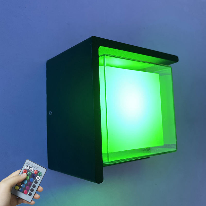 5W moderne LED lumière froide RGB avec contrôleur haut et bas éclairage Cube applique luminaire montage intérieur éclairage extérieur