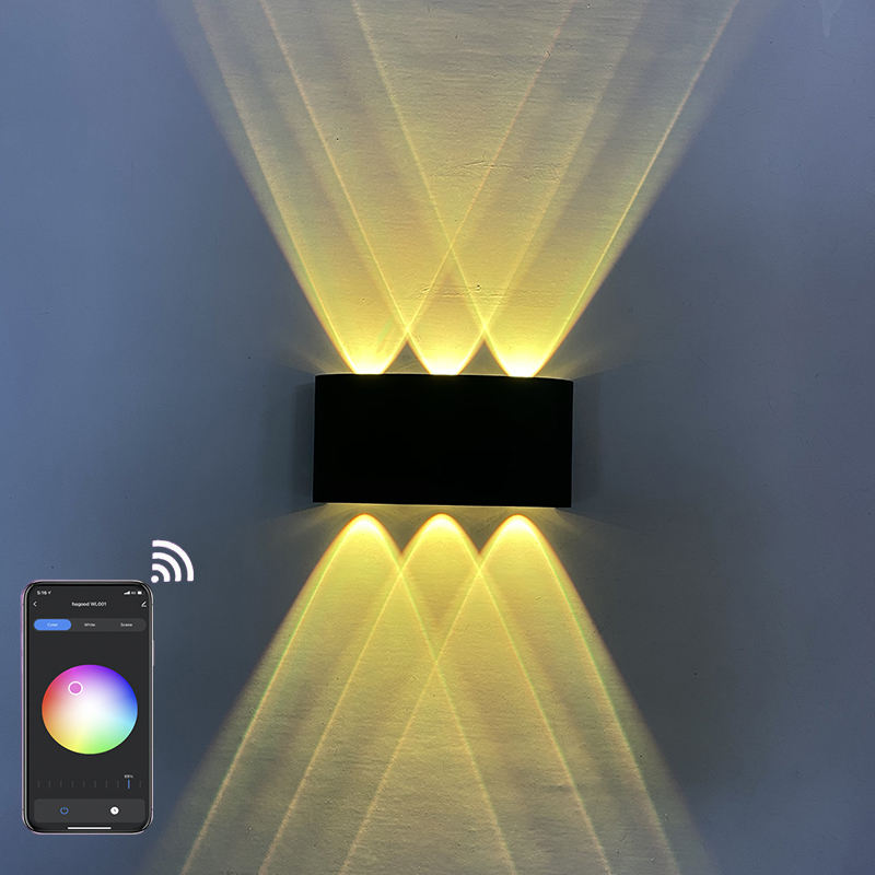 Applique murale intérieure APP télécommande Bluetooth-compatible Dimmable LED applique RGBW utilisé pour la décoration de vacances AC85-265V