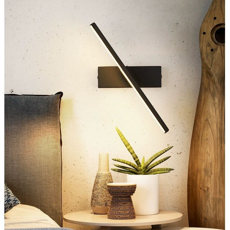 Appliques murales LED modernes 330 rotatif 6W AC85V-265V applique murale noir lampe allée décoration intérieure éclairage