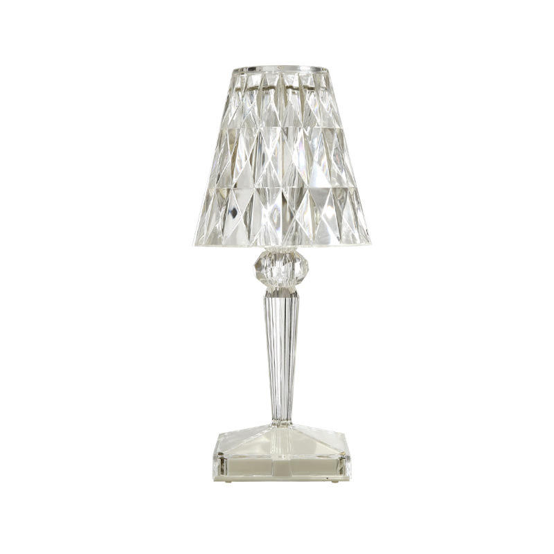 Lampe de table en cristal petite lampe de nuit lampe de table rechargeable offre une atmosphère créative pour la décoration de bar de chevet et 