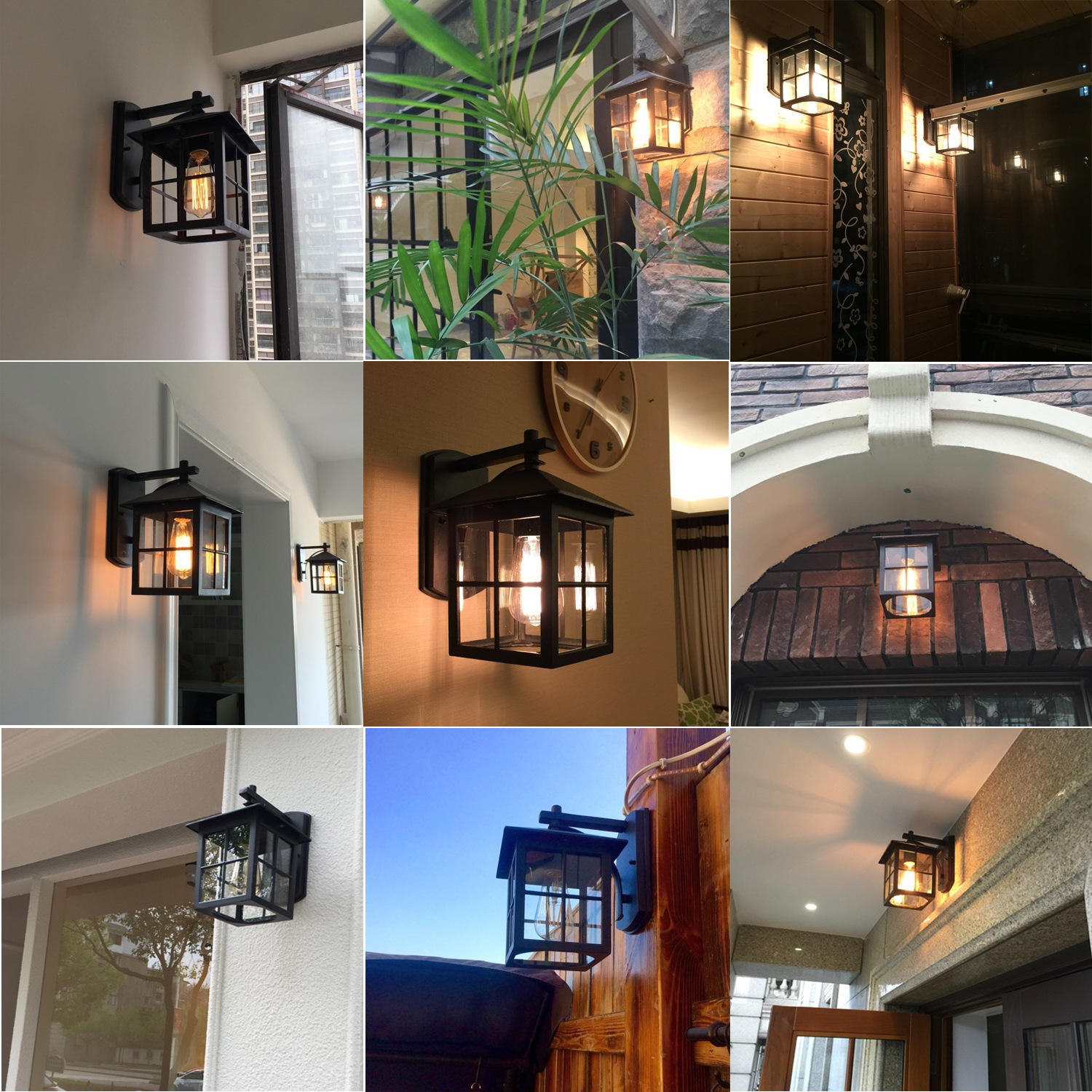 Populaire Europe Carré Pilier Lampe Extérieure Rétro Étanche Colonne Lumière Jardin Balcon Villa Communauté Corridor Chapitar Lampes