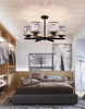 70W Pendentif Lumière salle à manger lustre foyer lustre Noir Led Design Nordique En Aluminium Moderne Lampe Lumineuse Éclairage Salon Salle D'emballage