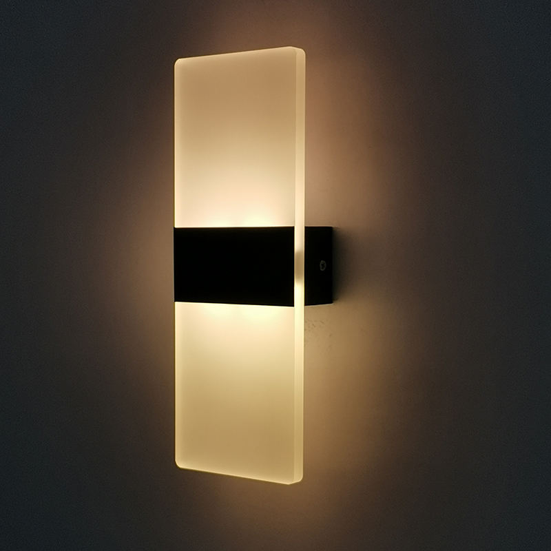 Appliques murales LED AC85-265V Lumières carrées intérieures Lampe murale pour salon Chambre Hôtel Restaurant Éclairage