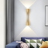 6W Applique De Jardin Moderne Cour Villa Applique Jardin Extérieur Haut Et Bas Double Tête Lampe Or Trompette Extérieure Étanche Led Applique Murale