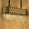Lustre en cristal LED lustres de salle à manger lustre moderne ampoule E14 lustre en anneau pour salon suspension éclairage décoratif lustre en cristal de style