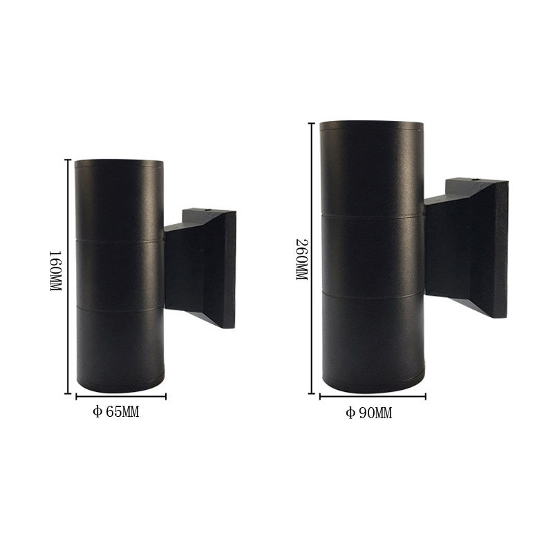 6W COB haut et bas double tête extérieure mur LED applique murale cylindre intérieur balcon luminaire étanche IP65 porche lampe